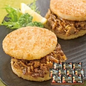 ライスに挟まれた美味しそうな焼肉 ライスバーガー